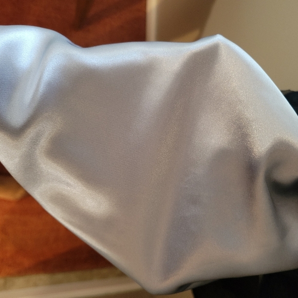 SLNY Women's Navy V-neck Embroidered Lace Sleeveless Formal Dress Size: 8 - Picture 10 of 13